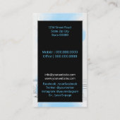 淡青色モダン水色プロフェッショナルエレガント 名刺 (裏面)