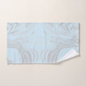 淡青色モダン灰色抽象芸術大理石パターン バスタオルセット (ハンドタオル)