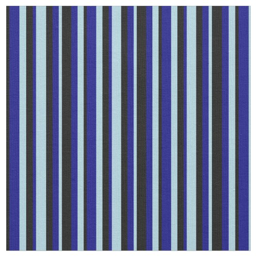 淡青、青、および黒の色のストライプ ファブリック (クローズアップ)