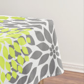 淡黄緑の緑の灰色のダリアの花柄の芸術 テーブルクロス (インサイチュ)