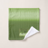 淡黄緑の黄色緑はそれにあなたのを勾配します バスタオルセット (ウォッシュタオル)