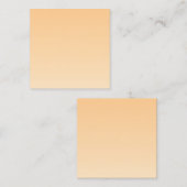 淡黄色とオレンジ色のグラデーション スクエア名刺 (正面/裏面)