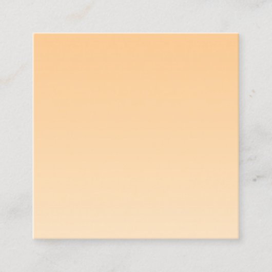 淡黄色とオレンジ色のグラデーション スクエア名刺 (正面)