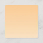 淡黄色とオレンジ色のグラデーション スクエア名刺 (裏面)