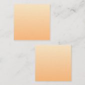 淡黄色とオレンジ色のグラデーション スクエア名刺 (正面/裏面)