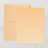 淡黄色とオレンジ色のグラデーション ポストカード (正面/裏面)