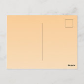 淡黄色とオレンジ色のグラデーション ポストカード (裏面)