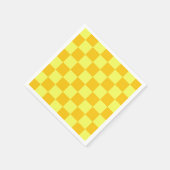 淡黄色と暗黄色の市松模様にデザイン スタンダードカクテルナプキン (角)