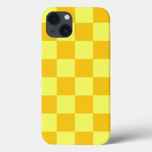 淡黄色と暗黄色の市松模様にデザイン Case-Mate iPhoneケース (裏面)