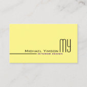 淡黄色と白色(イニシャルプロフェッショナル) 名刺 (正面)