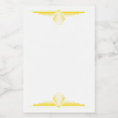 淡黄色のアールデコ要素 フードラベル (シングルラベル)