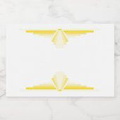 淡黄色のアールデコ要素 フードラベル (シングルラベル)