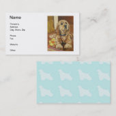 淡黄色のコッカースパニエルの名刺 名刺 (正面/裏面)