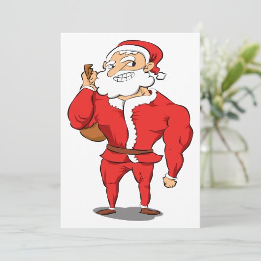 淡黄色のサンタのクリスマスの体育館 シーズンカード (スタンド正面)