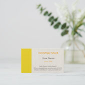 淡黄色のプロフェッショナルエレガント 名刺 (スタンド正面)