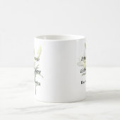 淡黄色のユリと花芽 コーヒーマグカップ (中央)