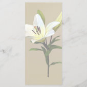 淡黄色のユリと花芽 メニュー (裏面)
