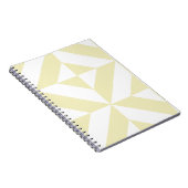 淡黄色の幾何学模様デコキューブパターン ノートブック (右側)