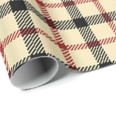 淡黄色の格子縞 ラッピングペーパー (ロールコーナー)