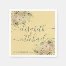 淡黄色の水彩ボホ フラワートレンディ