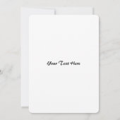 淡黄色の水彩花と葉 招待状 (裏面)