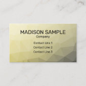 淡黄色の灰色の網グラデーション目模様モノグラム 名刺 (正面)