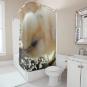 淡黄色のSilkieの鶏のひよこ シャワーカーテン (インサイチュ)