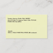 淡黄色アマチュア無線呼出符号 名刺 (裏面)