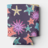 深いおもしろい色のスタイルのヒトデ模様 缶クーラー (裏面)