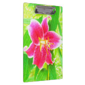 深いかわいらしピンクスターガーザーリリオンライムグリーン クリップボード (右)