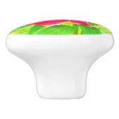 深いかわいらしピンクスターガーザーリリオンライムグリーン セラミックノブ (側面)