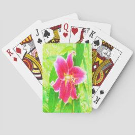 深いかわいらしピンクスターガーザーリリオンライムグリーン トランプ