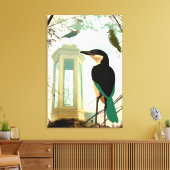 深いが寒くなる前に息を吐く。 キャンバスプリント (インサイチュ (リビング))