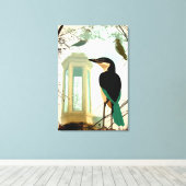 深いが寒くなる前に息を吐く。 キャンバスプリント (インサイチュ (ウッドフロア))