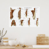 深いとコア安定筋肉の解剖学ポスター ポスター (キッチン)