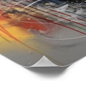 深いと情緒的な女性顔グラフィティアートポスター ポスター (角)