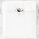 深いと淡い紫の花の緑 ラウンドシール (バッグ)