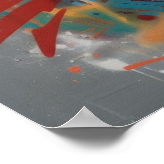 深いと興味をそそるグラフィティアートポスター ポスター (角)