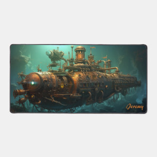 深いのエコー： Steampunk潜水艦ファンタジー デスクマット