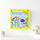 深いのルーツスクエアクロック スクエア壁時計 (ホーム)