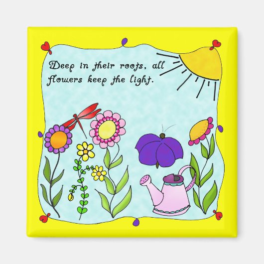 深いのルーツスクエアマグネット マグネット (正面)