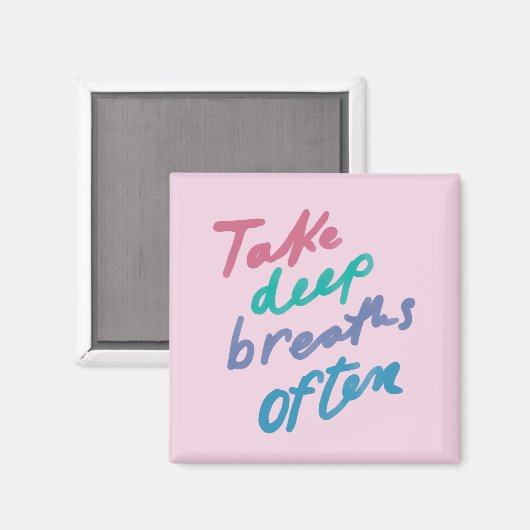 深いの呼吸を頻繁に取感動的る – Baを落ち着ける マグネット (正面/裏面)