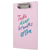 深いの呼吸を頻繁に取感動的る – Poを落ち着ける クリップボード (左)