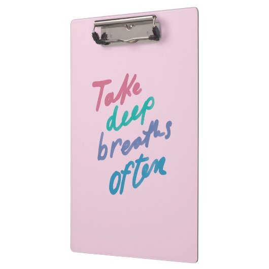 深いの呼吸を頻繁に取感動的る – Poを落ち着ける クリップボード (左)
