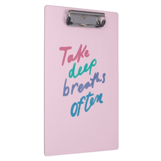 深いの呼吸を頻繁に取感動的る – Poを落ち着ける クリップボード (右)
