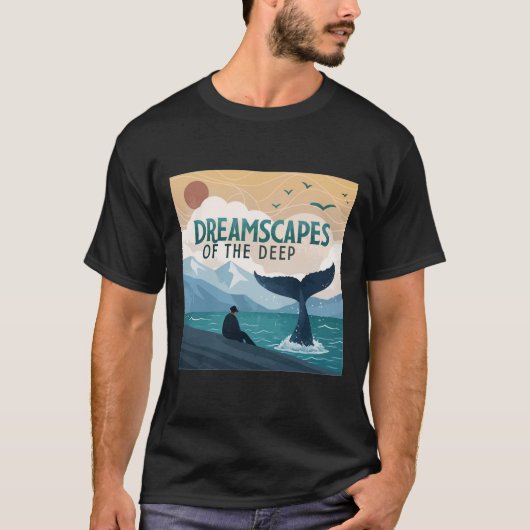 深いの夢の風景 – ユニーク Tシャツデザイン Tシャツ (正面)