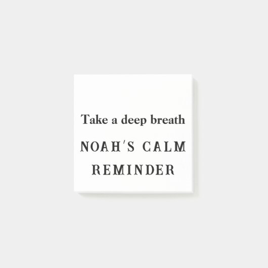 深いの息を吸う – カスタムCalm Reminder Notes ポストイット (正面)