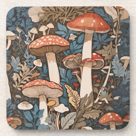 深いの森のキノコ コースター (正面)