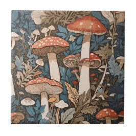 深いの森のキノコ タイル