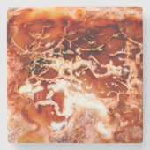 深いの秋を石にセット ストーンコースター (正面)